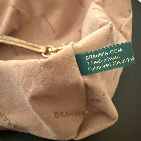 Brahmin Gold Metallic Crocodile Embossed Anywhere Tote - Picture 8 of 16